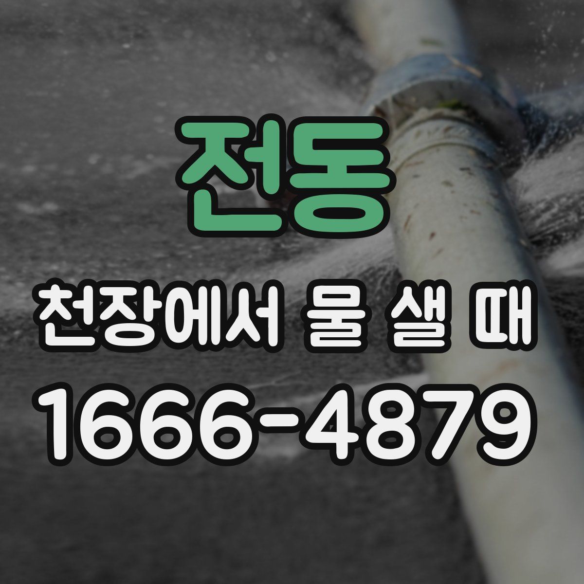 전동 천장에서 물 샐 때