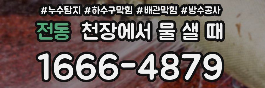 전동 천장에서 물 샐 때