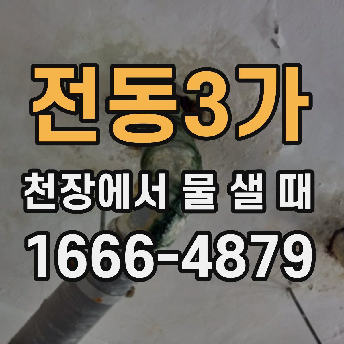 전동3가 천장에서 물 샐 때
