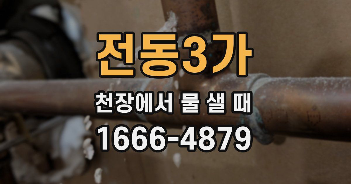 전동3가 천장에서 물 샐 때