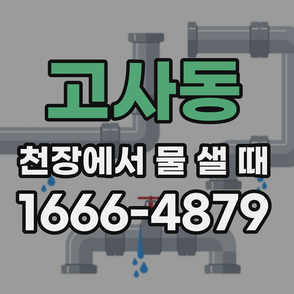 고사동 천장에서 물 샐 때