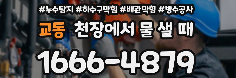 교동 천장에서 물 샐 때