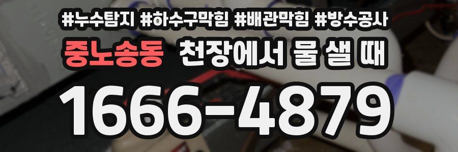 중노송동 천장에서 물 샐 때