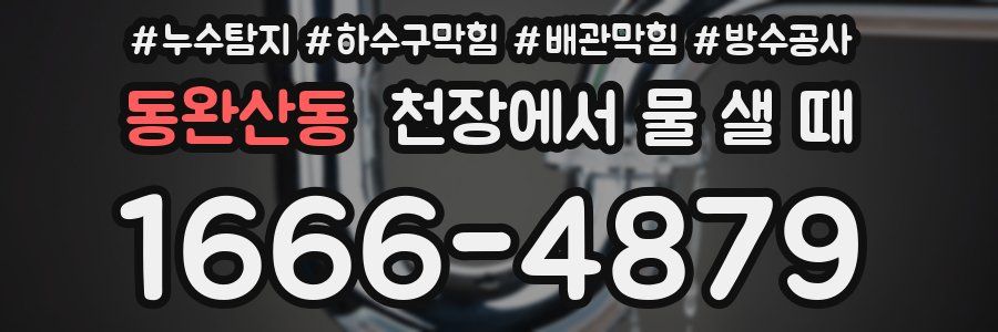 동완산동 천장에서 물 샐 때