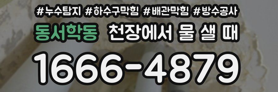 동서학동 천장에서 물 샐 때