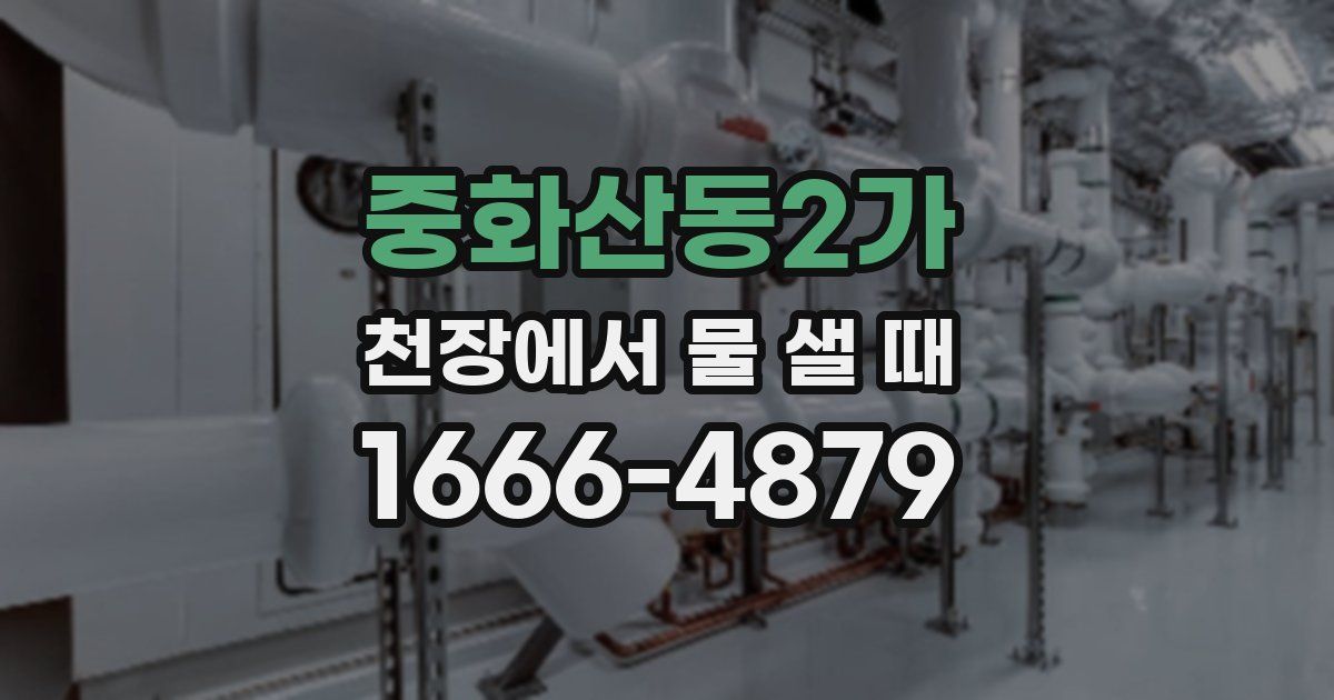 중화산동2가 천장에서 물 샐 때