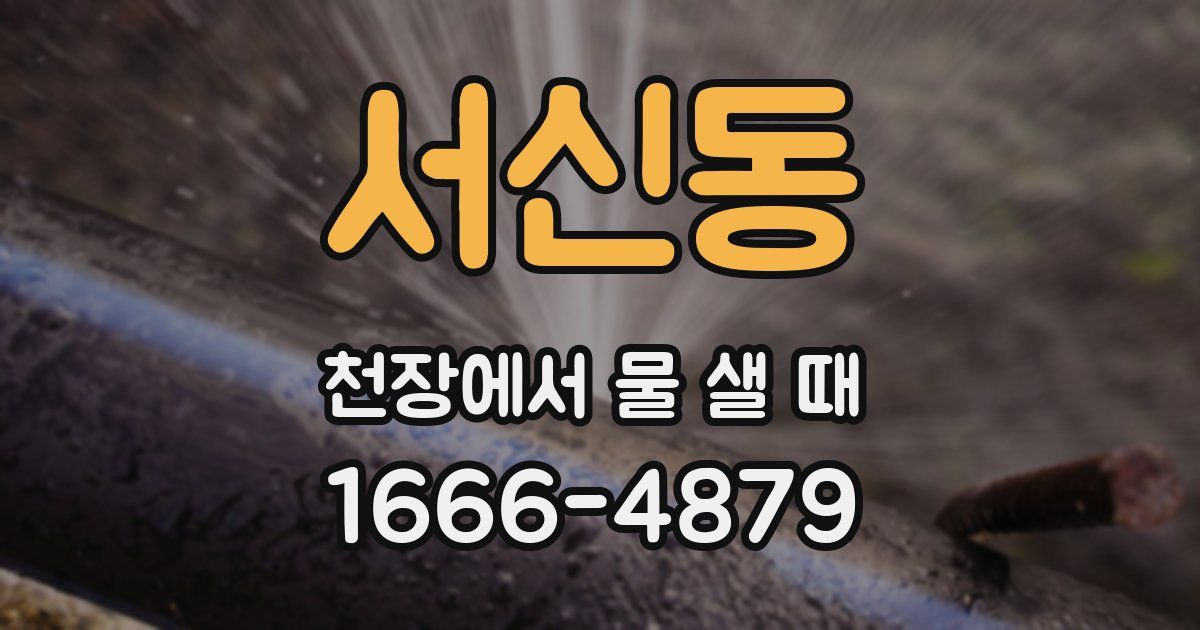 서신동 천장에서 물 샐 때