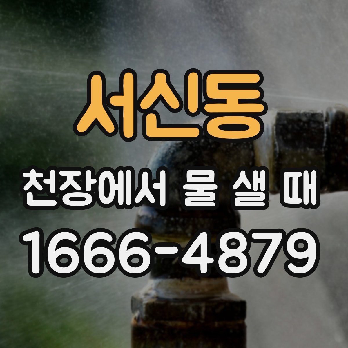 서신동 천장에서 물 샐 때