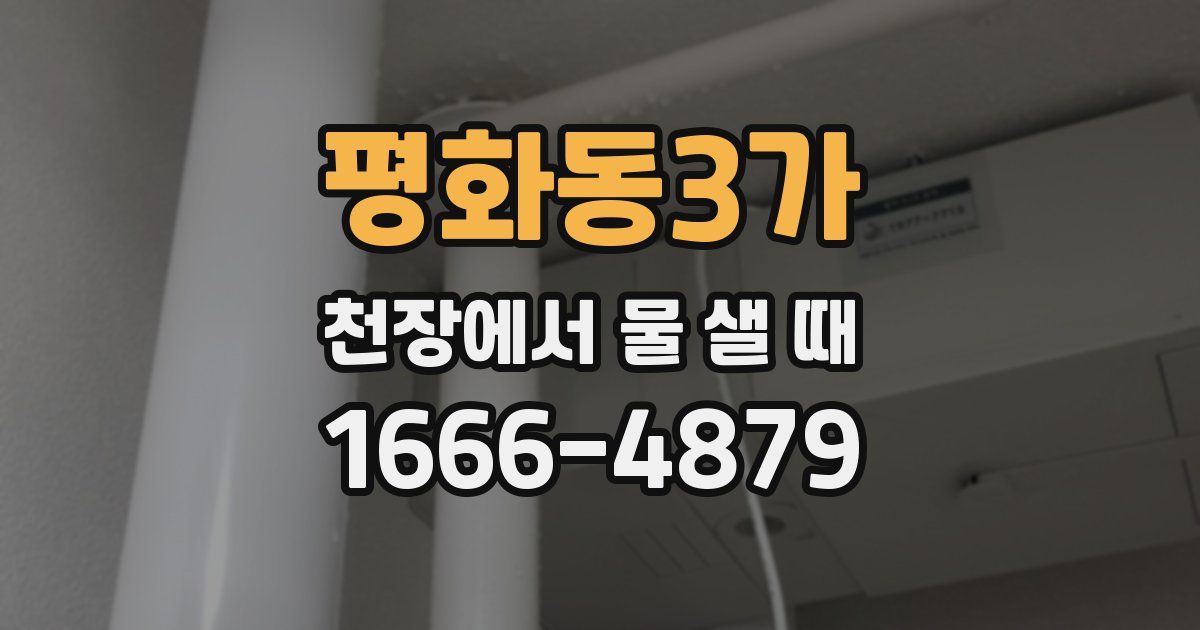 평화동3가 천장에서 물 샐 때
