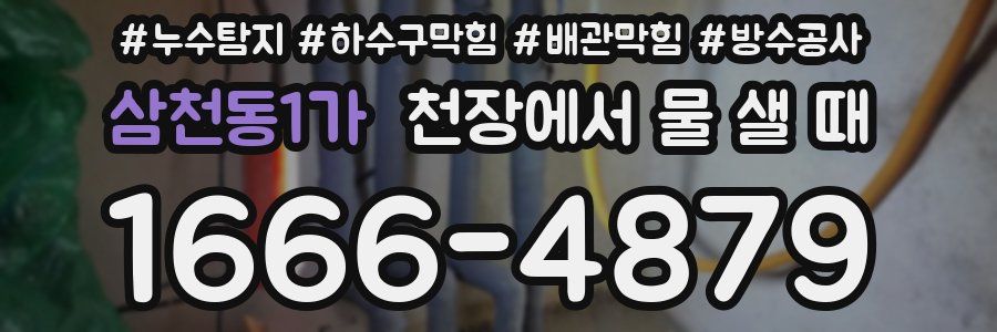 삼천동1가 천장에서 물 샐 때