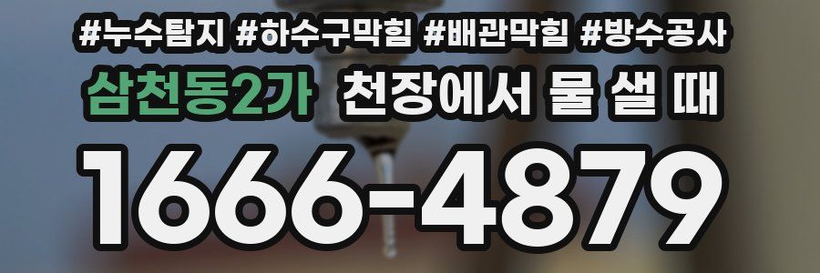 삼천동2가 천장에서 물 샐 때