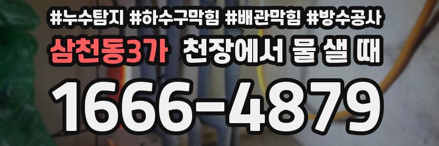 삼천동3가 천장에서 물 샐 때