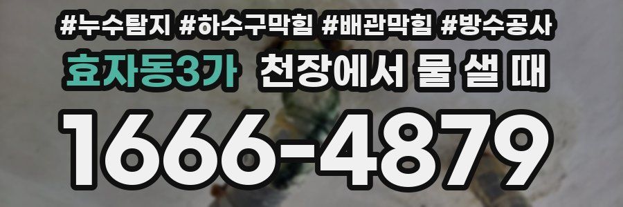 효자동3가 천장에서 물 샐 때