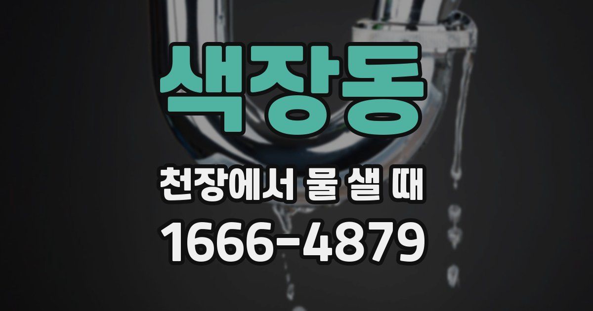 색장동 천장에서 물 샐 때