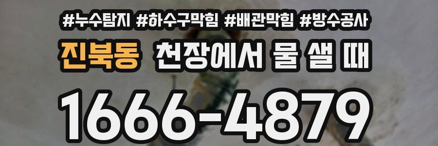 진북동 천장에서 물 샐 때