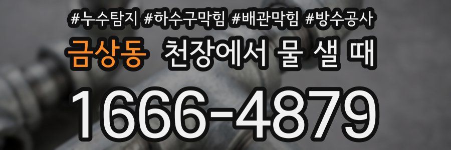 금상동 천장에서 물 샐 때
