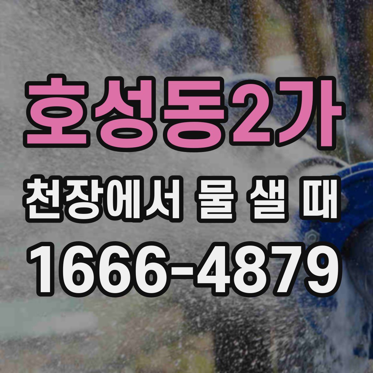 호성동2가 천장에서 물 샐 때