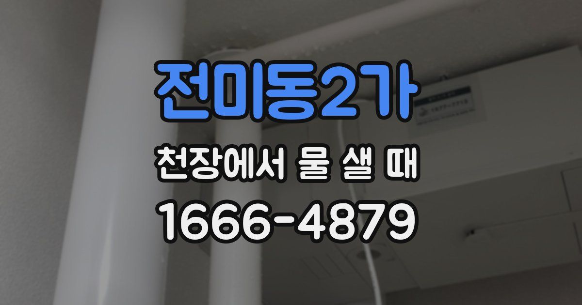 전미동2가 천장에서 물 샐 때
