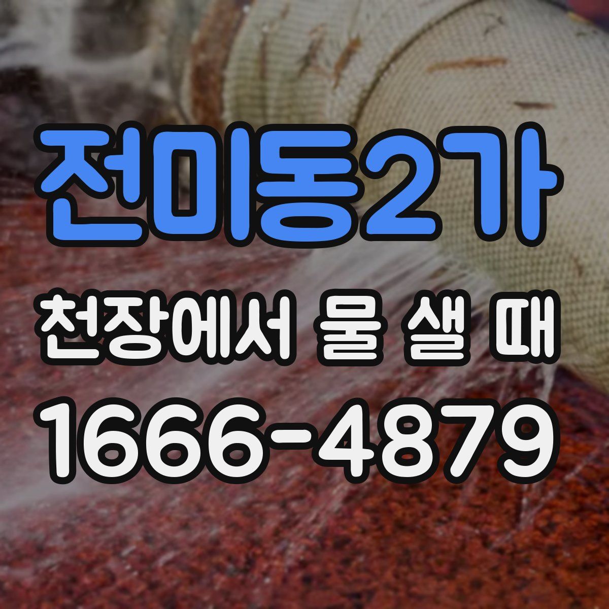 전미동2가 천장에서 물 샐 때