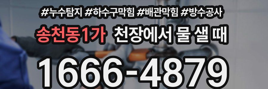송천동1가 천장에서 물 샐 때