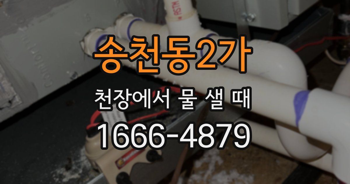 송천동2가 천장에서 물 샐 때