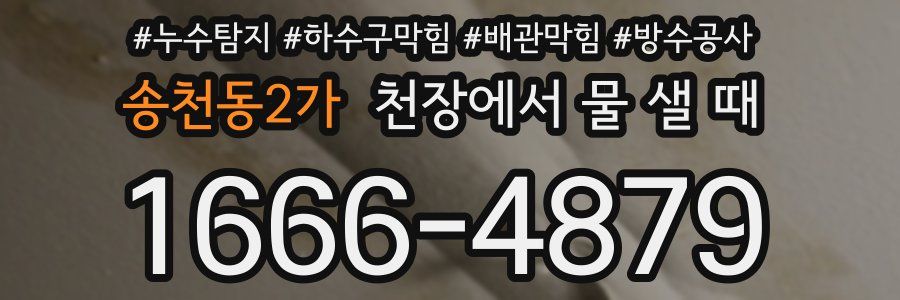 송천동2가 천장에서 물 샐 때
