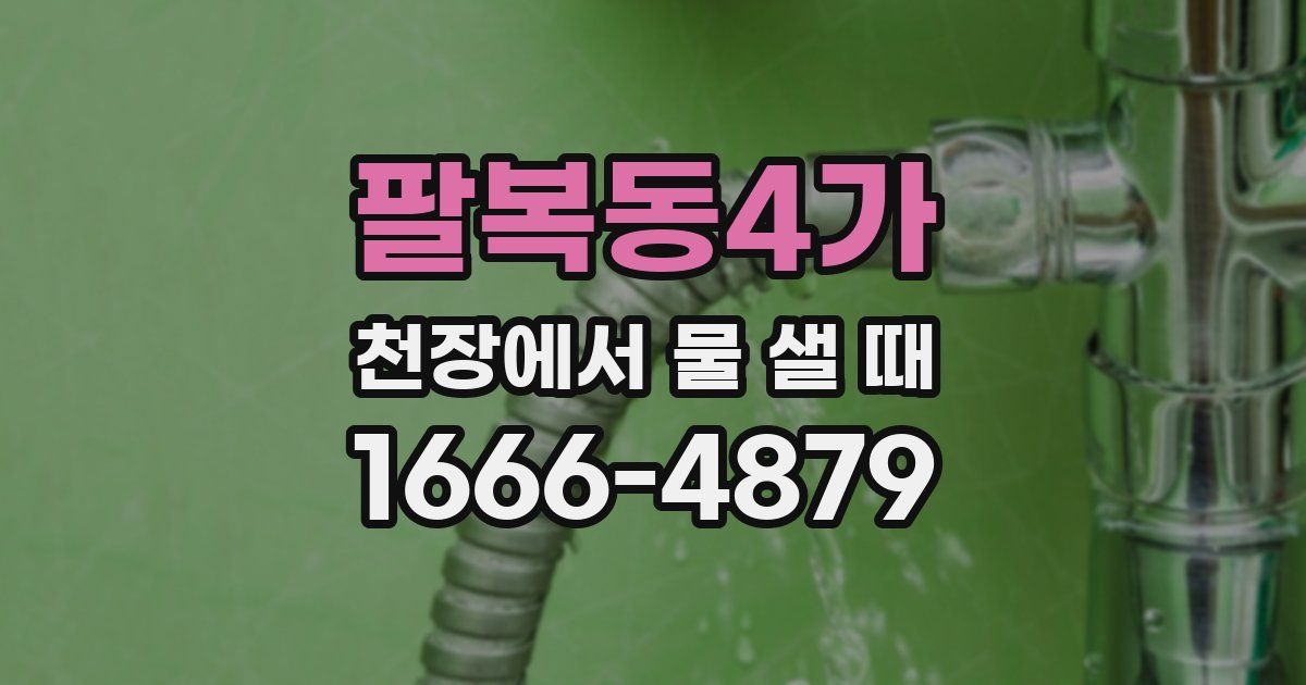 팔복동4가 천장에서 물 샐 때