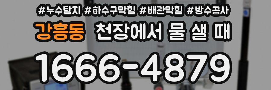 강흥동 천장에서 물 샐 때