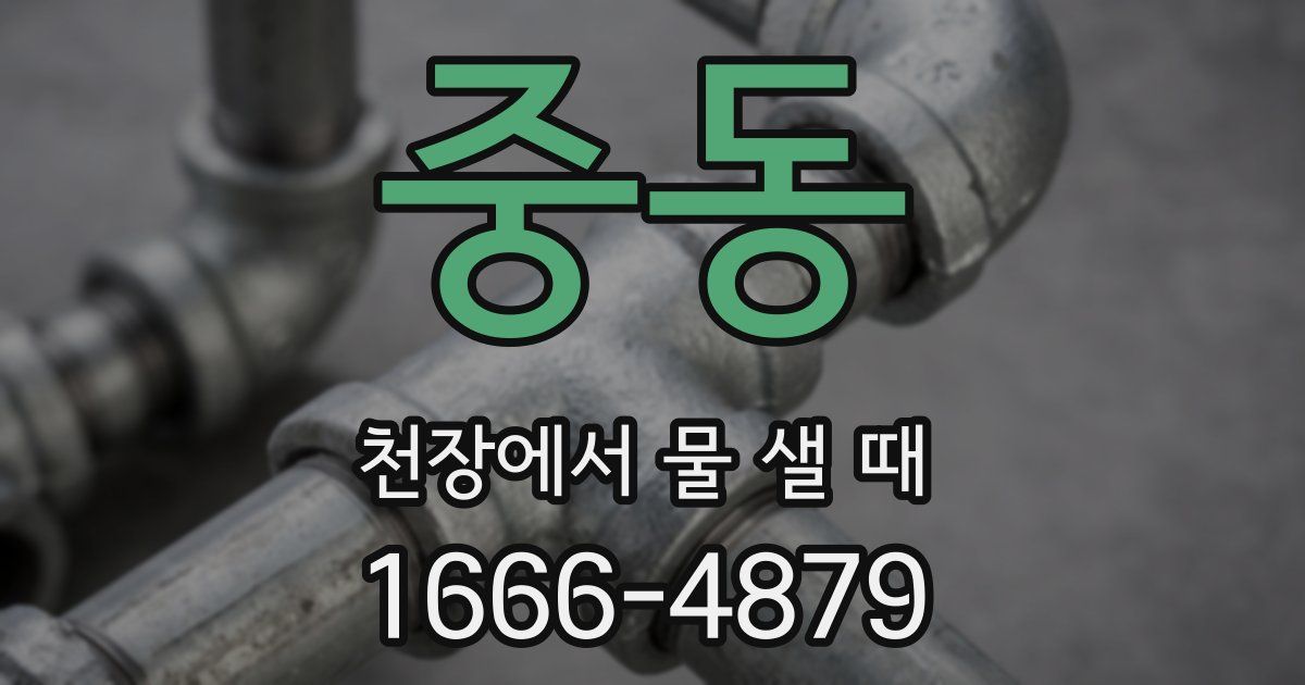 중동 천장에서 물 샐 때