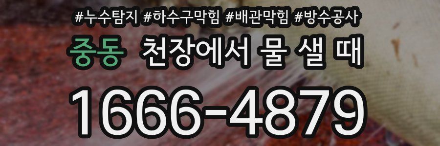 중동 천장에서 물 샐 때