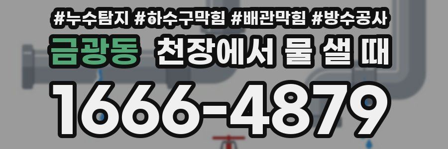 금광동 천장에서 물 샐 때