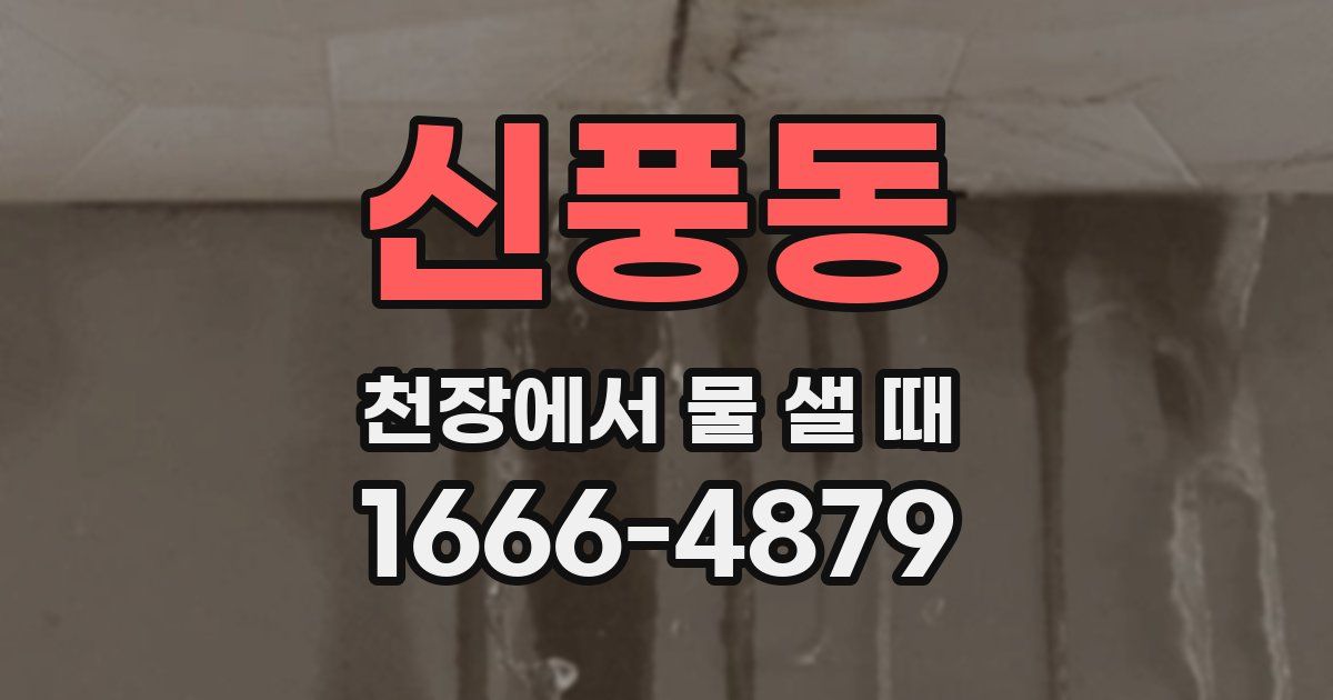 신풍동 천장에서 물 샐 때