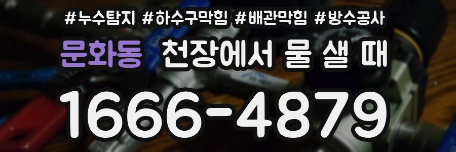 문화동 천장에서 물 샐 때