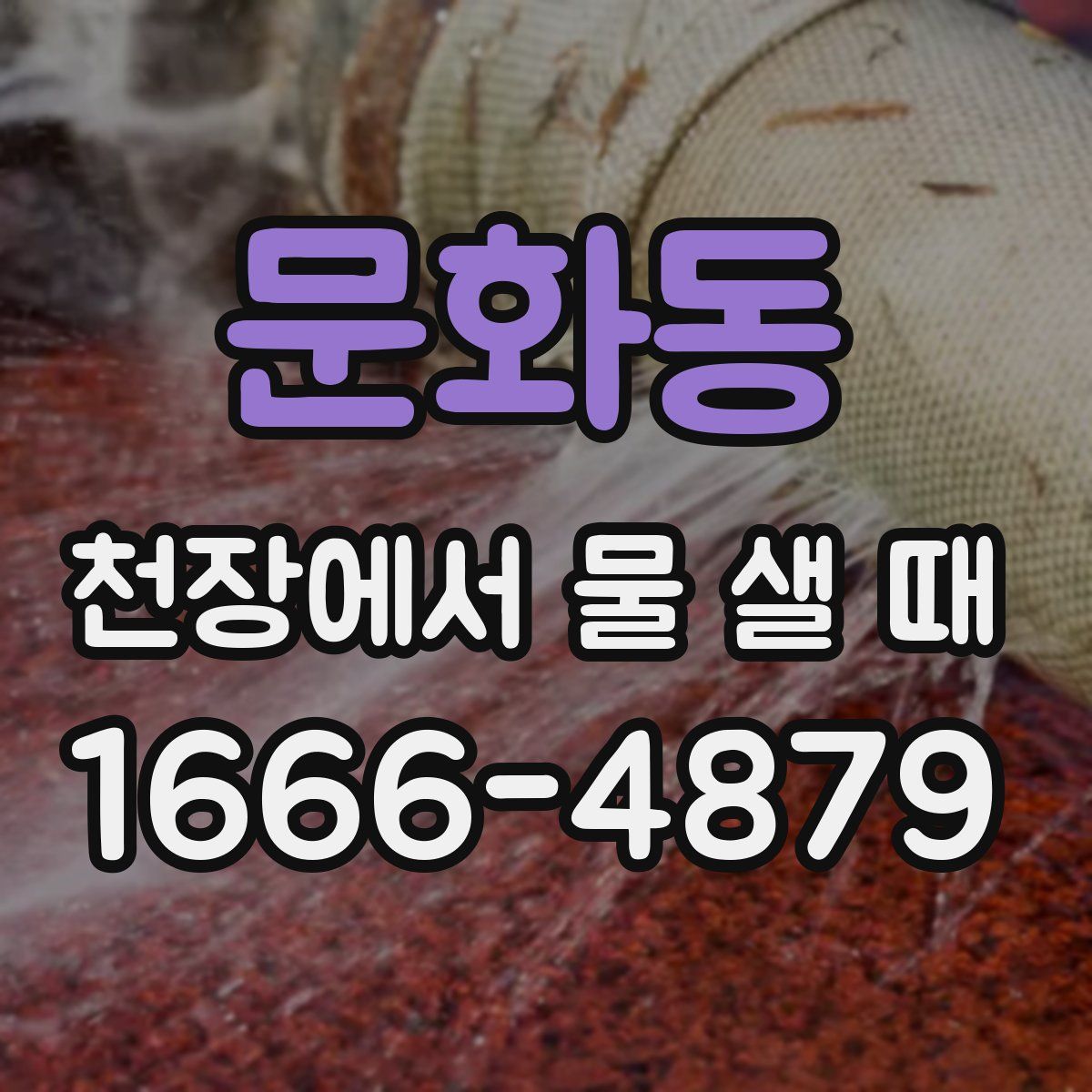 문화동 천장에서 물 샐 때