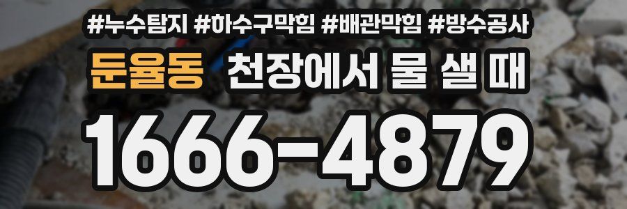 둔율동 천장에서 물 샐 때