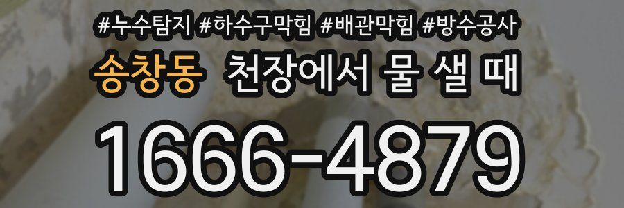 송창동 천장에서 물 샐 때