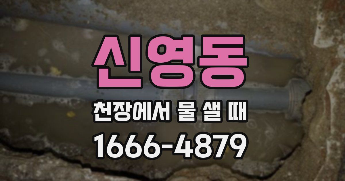 신영동 천장에서 물 샐 때