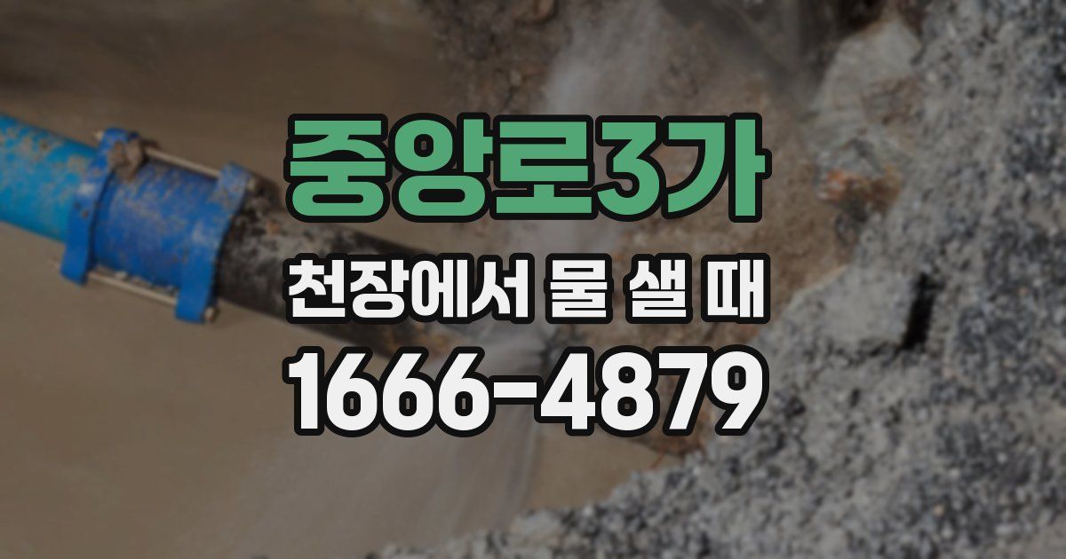 중앙로3가 천장에서 물 샐 때