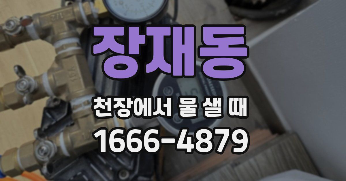 장재동 천장에서 물 샐 때
