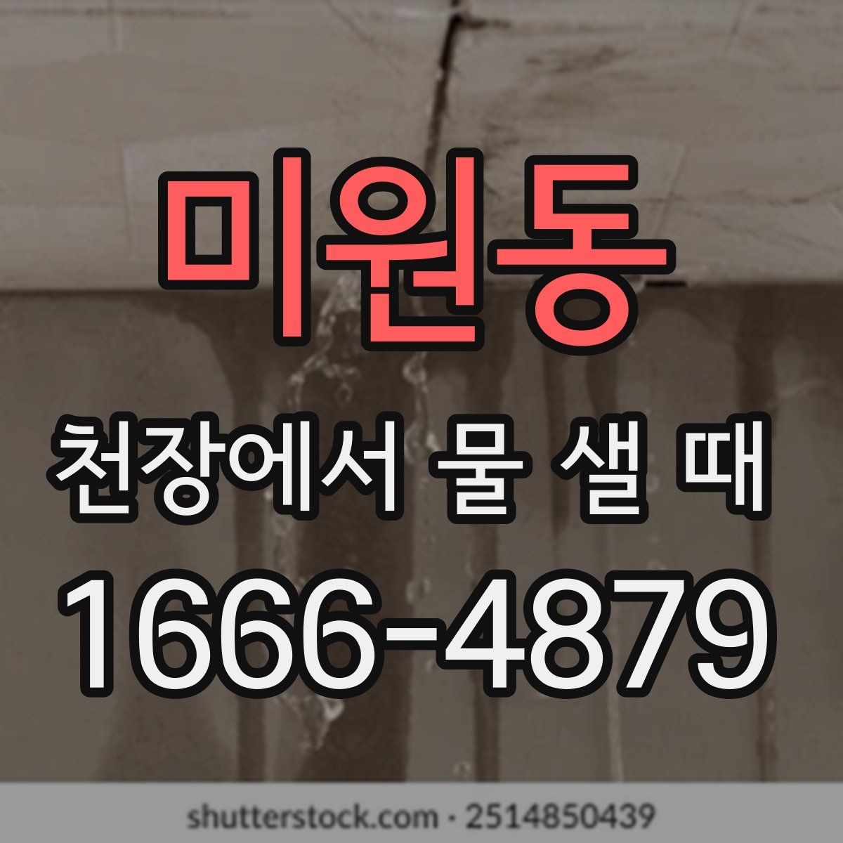 미원동 천장에서 물 샐 때