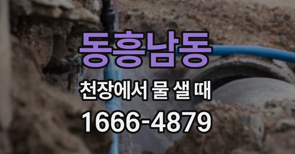 동흥남동 천장에서 물 샐 때
