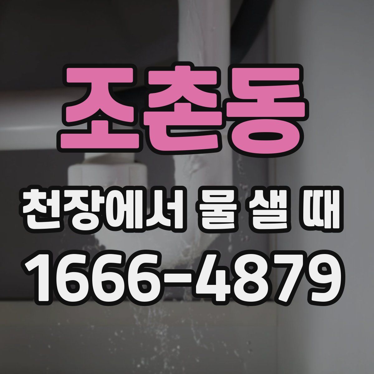 조촌동 천장에서 물 샐 때