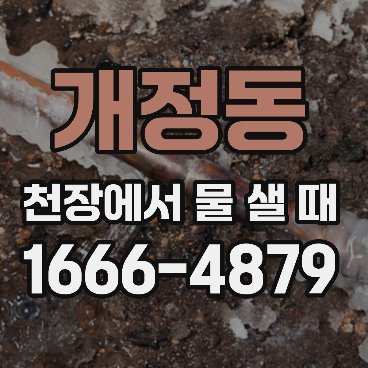 개정동 천장에서 물 샐 때