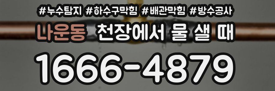 나운동 천장에서 물 샐 때