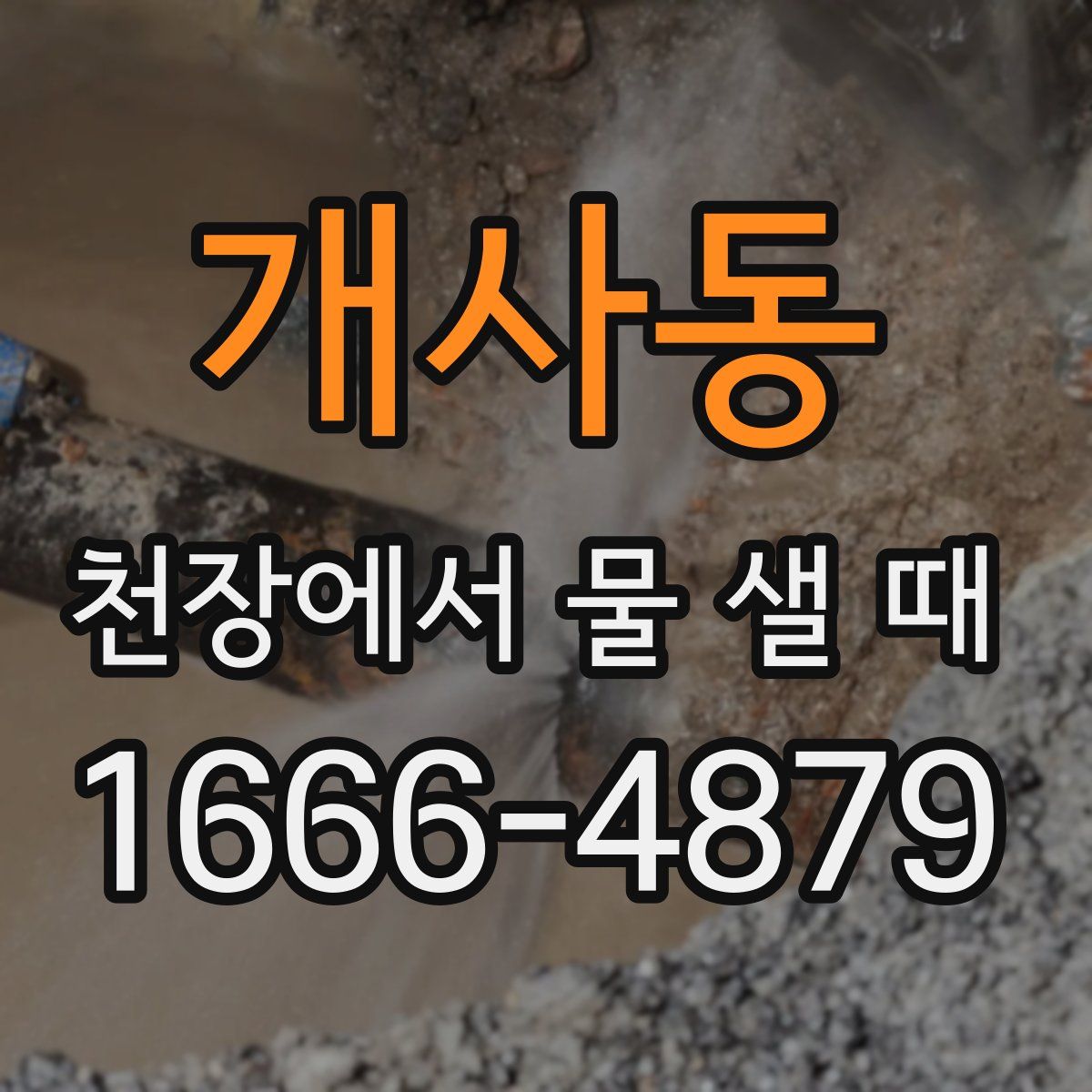개사동 천장에서 물 샐 때