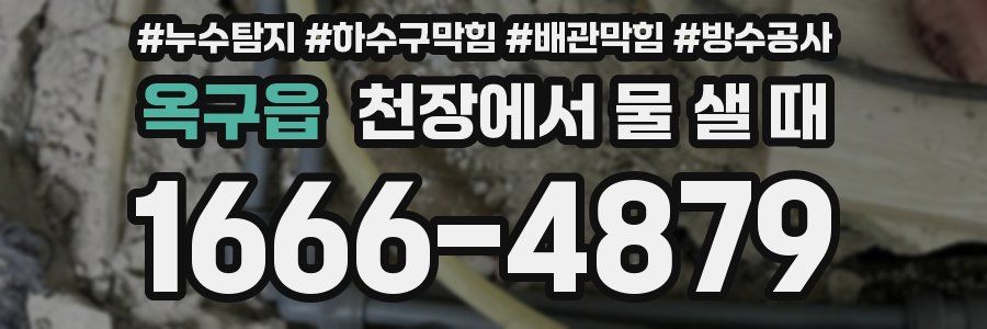 옥구읍 천장에서 물 샐 때