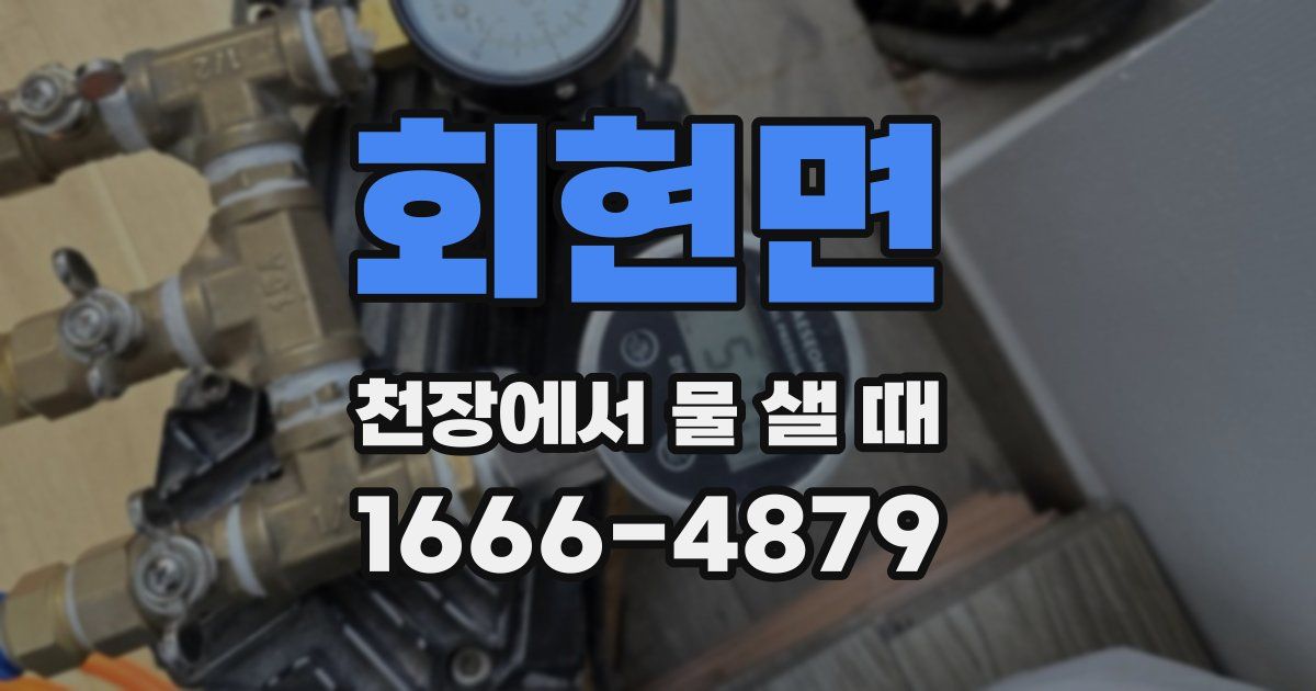 회현면 천장에서 물 샐 때