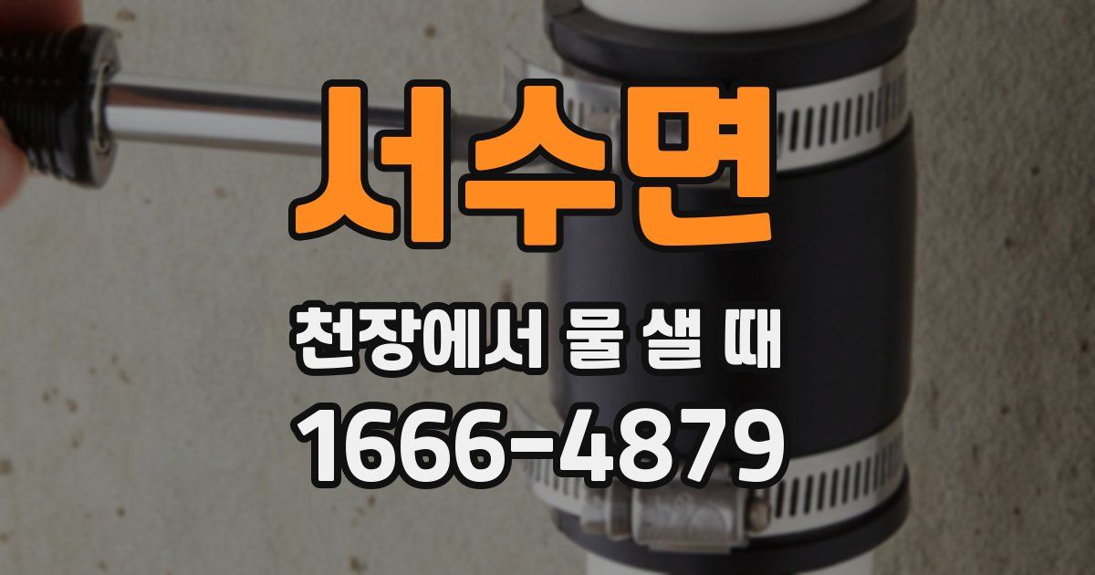 서수면 천장에서 물 샐 때