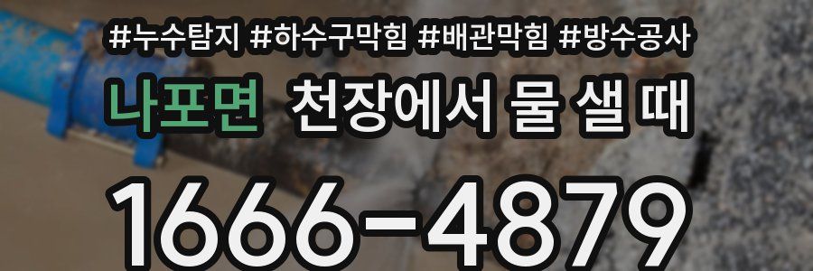 나포면 천장에서 물 샐 때