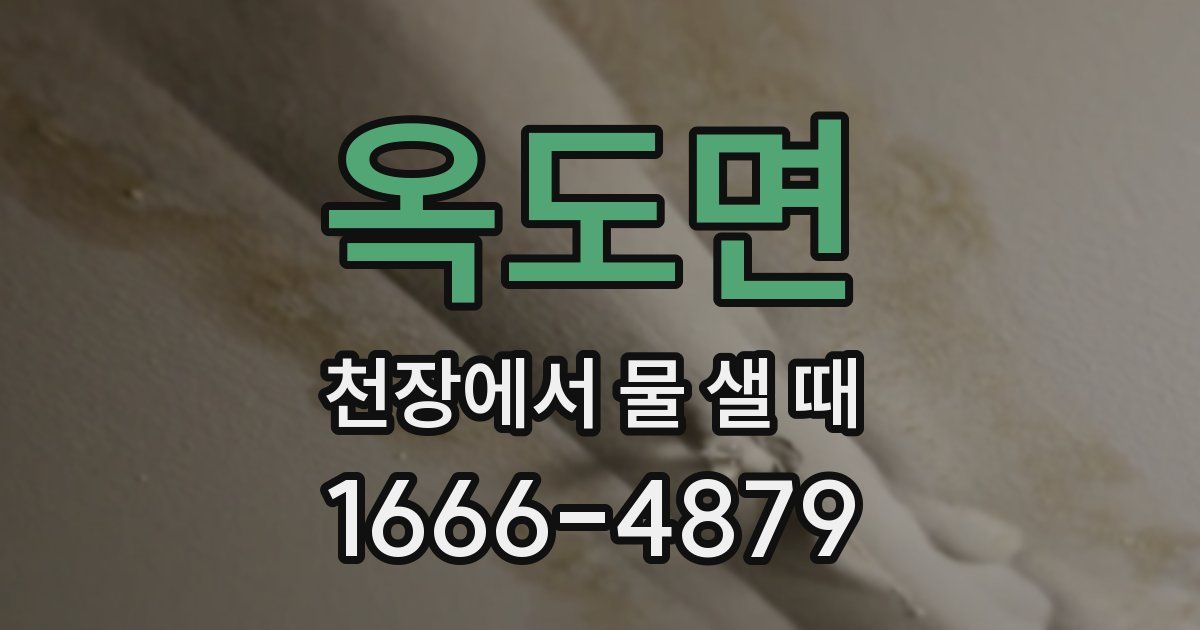 옥도면 천장에서 물 샐 때